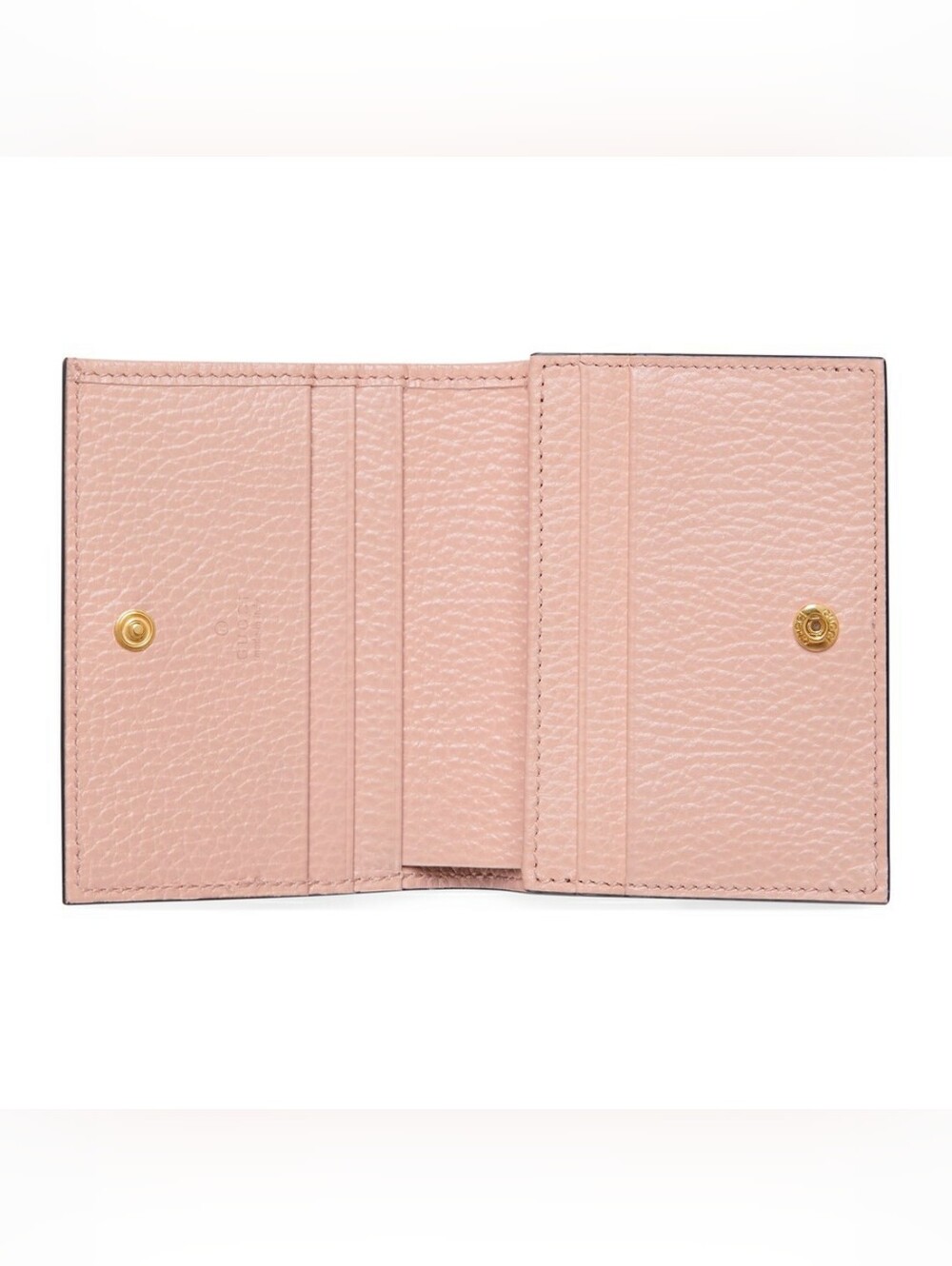 Gucci Beige GG Canvas and Pink Leather Mini Wallet with Gold Double G - Picture 7 of 8